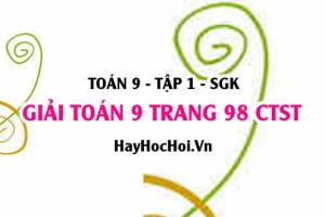Giải Toán 9 trang 98 tập 1 Chân trời sáng tạo